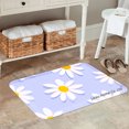 thumbnail image 2 of FJPT Non Slip Flannel Floor Mat Kitchen Mat With Daisy Pattern For Bathroom Kitchen Bedroom Decor 31.5x19.7 inch, 2 of 5