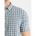 thumbnail image 4 of George Men's & Big Men's Button-Up Poplin Shirt with Short Sleeves, Sizes S-3XL, 4 of 5