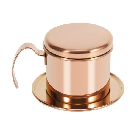 

Stainless Steel Vietnamese Coffee Filter Single Cup Vietnam Hand Punch Pot Drip Filter Coffee Pot Vietnamese Coffee Pot Drip Filter Cup Family Outdoor Use Gold