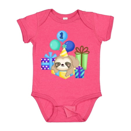 

Inktastic 1st Birthday Sloth Gift Baby Boy or Baby Girl Bodysuit