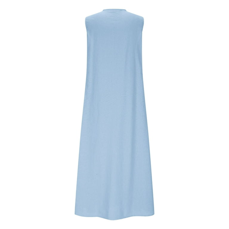 Linen Dresses for Women Loose Fit V Neck Sleeveless Tank Dress Button Down  Fashion A Line Long Sundresses Flowy Maxi Sundress Returns Online Orders  Recent Orders I Have Placed Online Past Orders -