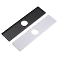 thumbnail image 4 of 10 Inch Sink Hole Cover, Deck Plate for 3-to-1 Hole Bathroom Sink, Rectangle Faucet Escutcheon Plate Brushed Black, 4 of 5