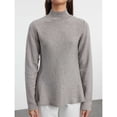 thumbnail image 4 of Suéter de Larga con Cuello Alto y Volantes para Mujer, Colección Otoño 2025 Gris M, 4 of 8