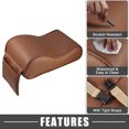 thumbnail image 3 of Unique Bargains Auto Universal Center Console Armrest Cushion Soft Pad Arm Rest Cover Support Faux Leather Brown, 3 of 7