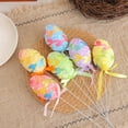 thumbnail image 4 of Easter Eggs Decoration Colorful Glitter Foam Easter Egg Picks - Decorative Sticks Patterned Simulation Eggs for Party Table Centerpieces & Cake Decoration Home Wreath Making DIY Craft, 4 of 5