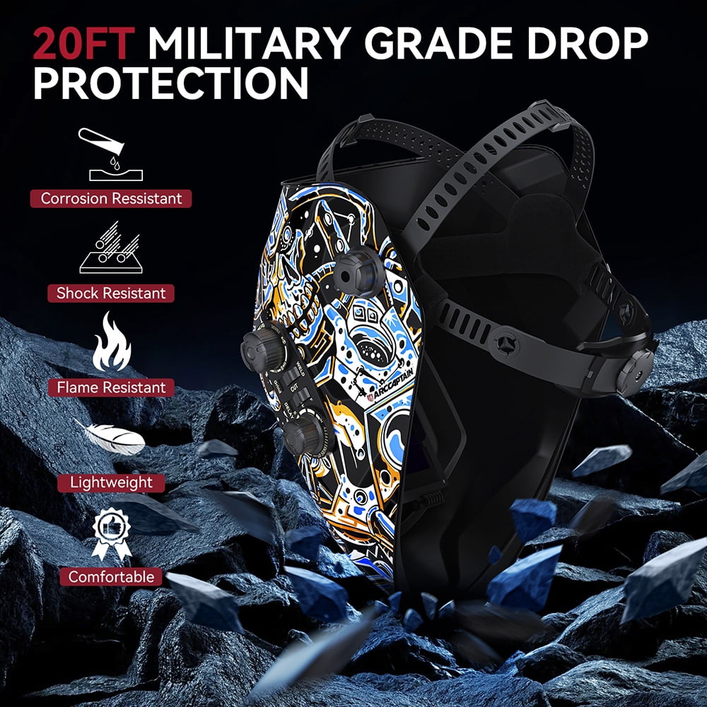 ARCCAPTAIN Large View Auto-Darkening true color Welding Helmet
