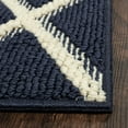 thumbnail image 7 of Mainstays Diamond Geometric High Low Pile Navy Blue Indoor Area Rug, 5' x 7', 7 of 7