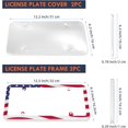 thumbnail image 2 of shiyou-Clear License Plate Covers, American Flag Unbreakable License Plate Covers Frame, Clear Flat License Plate Protector, fits Any Standard US Plates, Screws Included, 2 Sets, 2 of 4