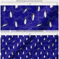 thumbnail image 2 of Soimoi Blue Cotton Poplin Fabric Penguin Ocean Print Fabric by the Yard 42 Inch Wide, 2 of 7