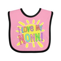Inktastic I Love My Nonni Sun and Rainbow Letters Boys or Girls Baby Bib