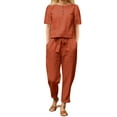 thumbnail image 2 of Pyhlmscde Linen Sets for Women 2 Piece, Womens Jumpsuit, Women 2 Piece Outfits Sets, 2 of 6