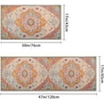 thumbnail image 3 of Boho Kitchen Rugs Sets of 2,Vintage Washable Anti Fatigue Kitchen Runner Mats for Floor, Non Slip Comfort Standing Holiday Decor Mat for Sink, Laundry, Office 17"x 47"+17"x 30", 3 of 6