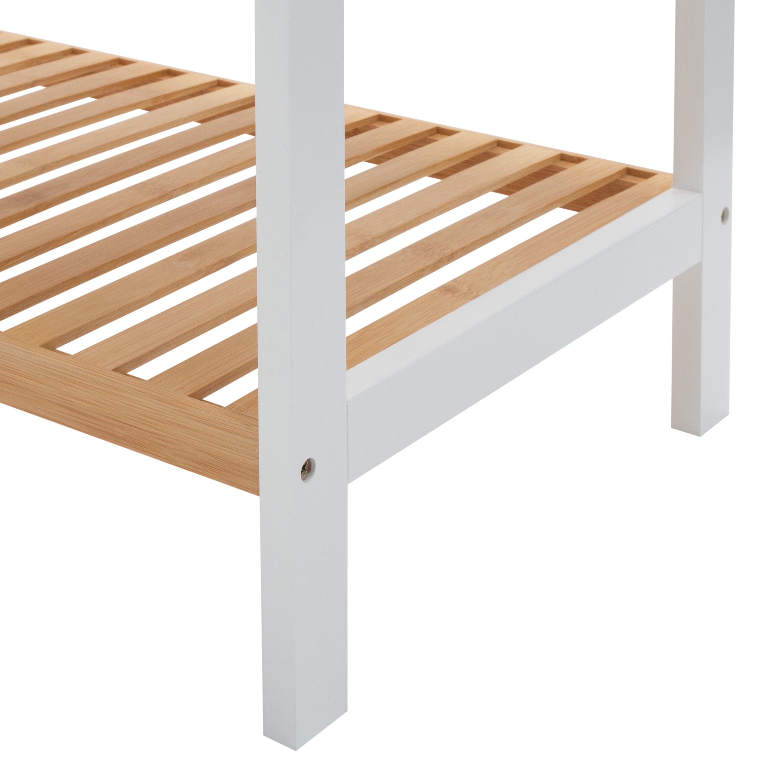 Organize It All 4 Tier Sonora Bamboo Freestanding Storage Shelf Unit