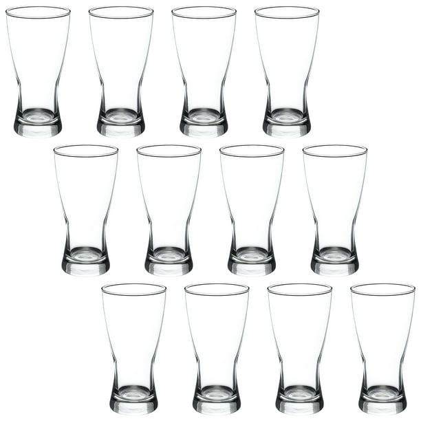 Pilsner Glasses 13.25 oz. Set of 12, Bulk Pack Made in the USA