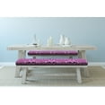 thumbnail image 2 of Floral Bench Pad, Trippy Flower Motif with Modern Lace Effects and Dots Victorian Swirls Print, HR Foam Cushion with Decorative Fabric Cover, 45" x 15" x 2", Magenta Pink Plum, by Ambesonne, 2 of 3