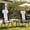 Black & Gray, variant on WTVIDAS Double Beach Chair with Canopy Shade Oversized Camping Chairs with Cup Holder Cooler Bag Folding Loveseat Chairs for Camping Beach Lawn