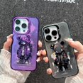 thumbnail image 2 of Case for IPHONE11 12 Color Silver Laser 3PROMAX 14PRO 15 15PRO Personality Anti-drop 15PROMAX Tide Cool Bear Mobile Phone Case, 2 of 5
