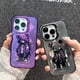 thumbnail image 2 of Case for IPHONE11 12 Color Silver Laser 3PROMAX 14PRO 15 15PRO Personality Anti-drop 15PROMAX Tide Cool Bear Mobile Phone Case, 2 of 5