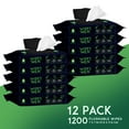 thumbnail image 2 of Soft Mint Scented Flushable Wipes for Men - 12 Pack (1200) Plant Based Face and Body Wipes with Aloe Vera & Vitamin E - Extra Large Wipes for Gentle & Thorough Cleansing, 2 of 4