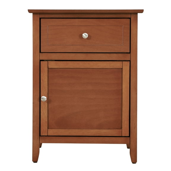 Passion Furniture PF-G1414-N-60 25 x 15 x 19 in. Lzzy 1 Drawer Oak Nightstand
