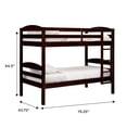thumbnail image 6 of Walker Edison Transitional Wood Twin-Over-Twin Bunk Bed Frame, Espresso, 6 of 9
