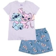 thumbnail image 1 of Conjunto de ropa Disney Lilo & Stitch Angel con camiseta y pantalones cortos para niñas de 5 años, 1 of 7