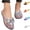 White, variant on Jelly Sandals for Women Ballet Mesh Flats Shoes Summer Beach Wide Closed Toe Mary Jane Mules Dressy Comfortable Slip on Sandals (Purple)
