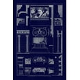 thumbnail image 2 of Buhlmann, J. 11x14 Black Ornate Wood Framed with Double Matting Museum Art Print Titled - Ionic Orders and Capitals, PolyMuseumome (Blueprint), 2 of 4