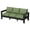 Black with Green Cushions, variant on Better Homes & Gardens Ezra Outdoor HDPE Sofa, Black with Green Cushions