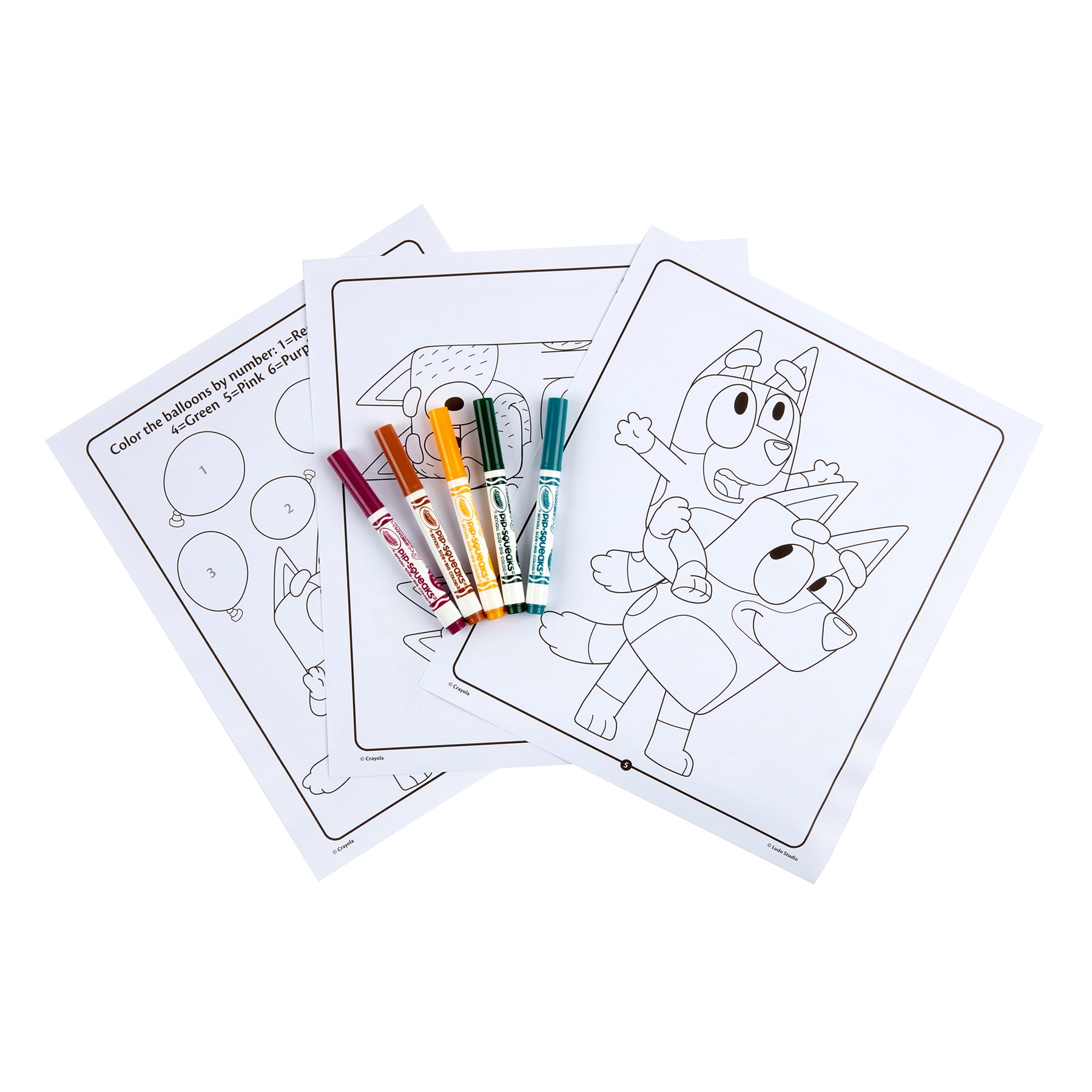 Crayola Color & Sticker Activity Set, Bluey, 3 Sets