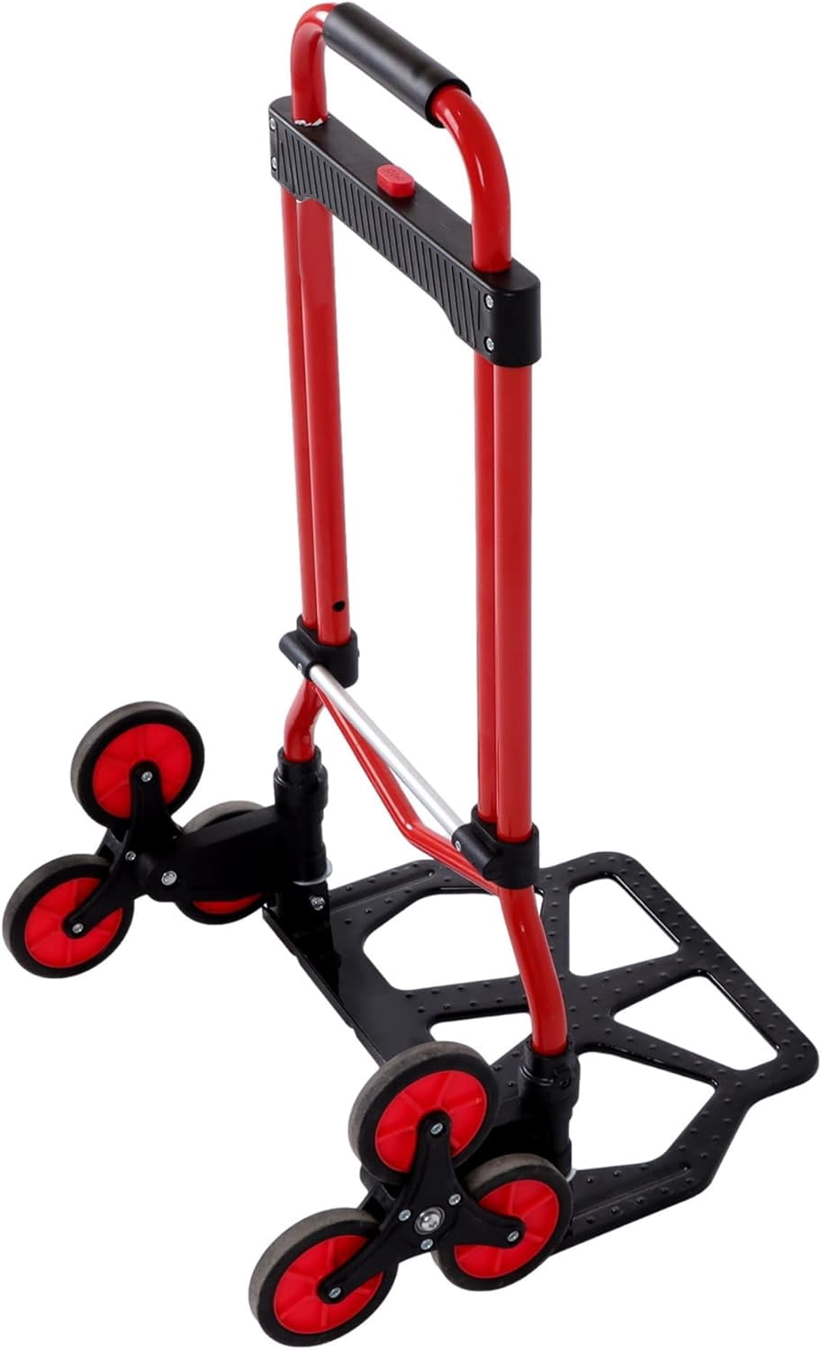 munirater 330LB Folding Heavy-Duty Stair-Climber Hand Truck Dolly Cart with Telescoping Handle Portable Climber Trolley for Home Moving, Warehouse, Airport Luggage