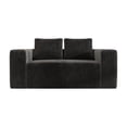 thumbnail image 6 of S-HOME 2-Seater Corduroy Couch Easy To Transport Sofa In A Box Ideal For Living Room Bedroom Use，Black, 6 of 9