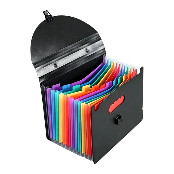 Expanding File Folder, Accordion File Holder Organizer, A4 Letter Size Paper Document Receipt Organizer Accordian Filing Folder for Classroom, Home, Office and Travel