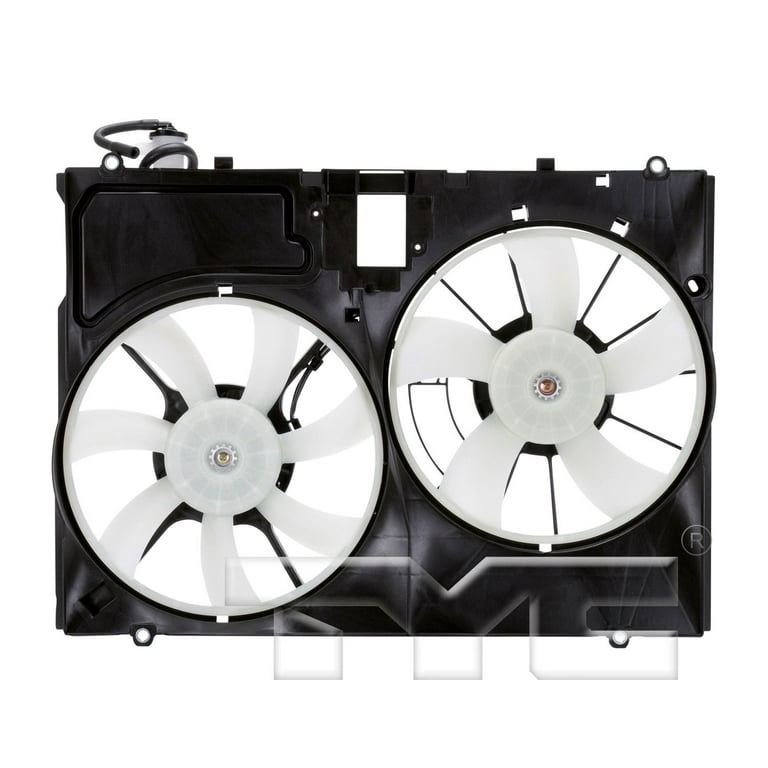 TYC 622080 Dual Radiator and Condenser Fan Assembly for 312-55051-000 et  Fits 2008 Toyota Sienna