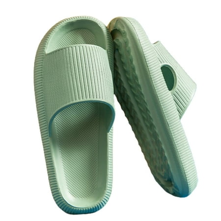 

VeliToy Ultra-soft Slippers for Women EVA Open Toe Slide On Sandals Non-slip Shower Shoes for House Indoor Bathroom Bedroom(Green 36/37)