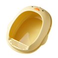 thumbnail image 7 of Cat es Indoor Cats Pet Litter Tray Cat Bedpan for Cats Below 7.5kg Yellow, 7 of 7
