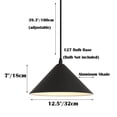 thumbnail image 2 of Minimalism Metal Pendant Light Fixture, Simple Vintage Farmhouse Pendant Lamp, Retro Industrial Style Pendant Lighting for Over Kitchen Island Dining Room Table Bar Counter Entrance, 2 of 7