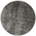 thumbnail image 2 of Safavieh Paris Shag Collection SG511 Handmade Silken Glam 2.5-inch Thick Area Rug, 9' x 9' Round, Silver, 2 of 4