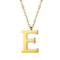 thumbnail image 1 of Collar de acero inoxidable PROSTEEL Colgante Inicial E oro, 1 of 7