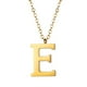thumbnail image 1 of Collar de acero inoxidable PROSTEEL Colgante Inicial E oro, 1 of 7