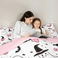 thumbnail image 4 of jejeloiu Cute Cartoon Ghost 7-Piece Twin Bedding Sets,Pink Bowtie Bow Knot Bedding Comforter Set,Halloween Pumpkin Lantern Sheet Sets For Girls Kids,Microfiber Bedroom Decor Reversible, 4 of 8