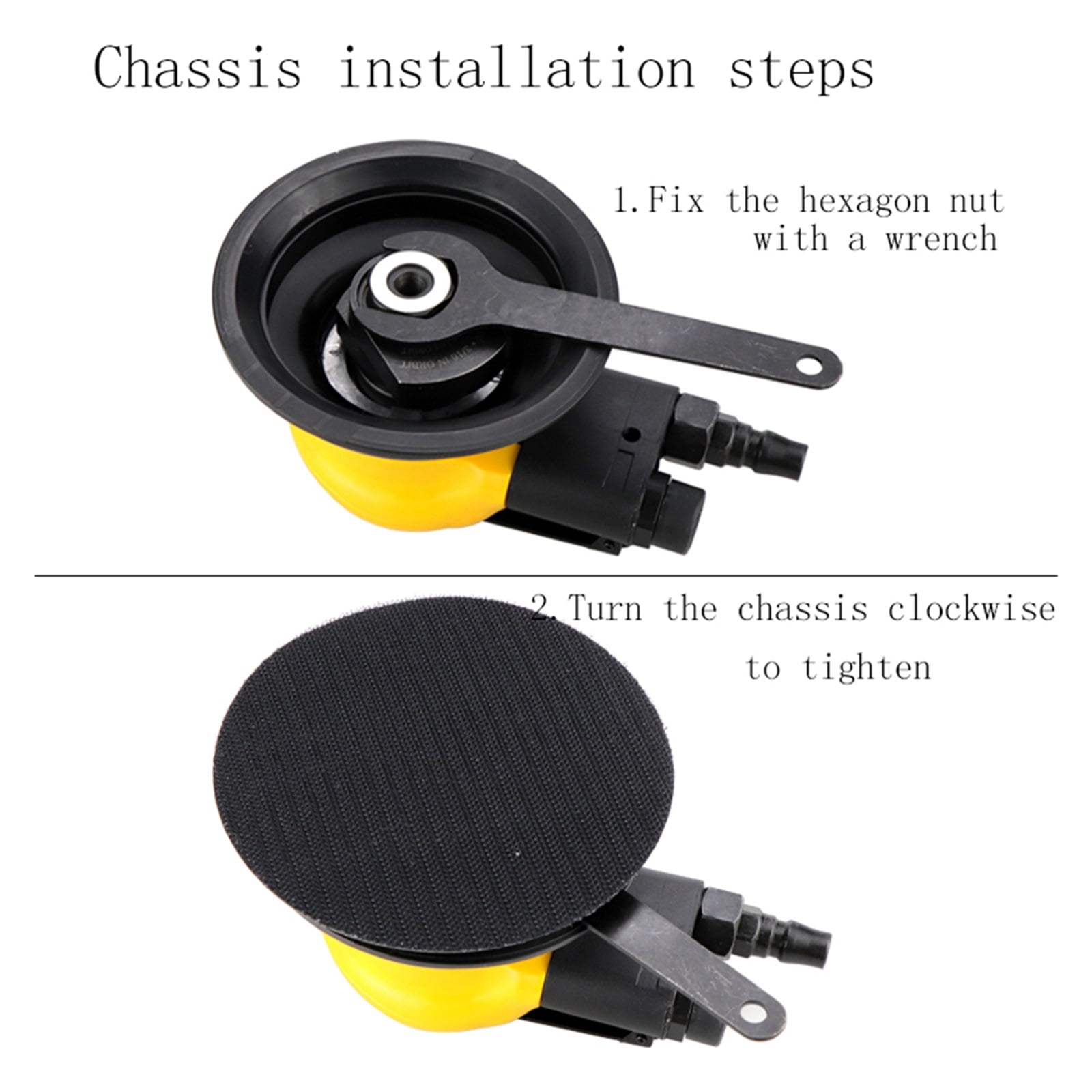 Orbit Air Sander Mini Pneumatic Grinder Machine 125mm Hand Sander 5inch Grinding Wheels For Home Car Assessoires Tool ,Widely Use