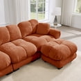 thumbnail image 5 of Bocarali Home Chenille Cloud 3-Seater Sofa, Deep Seat, Orange, 5 of 10
