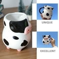 thumbnail image 2 of ColoMX Taza de café de cerámica 3d con forma de vaca, taza de té grande y bonita con pies antideslizantes para decoración de oficina y entusiastas de las vacas, 2 of 8