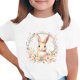 thumbnail image 1 of Manga Corta Crop Top para Niños con Lindo Estampado de Pascua, Cuello Redondo Casual Graphic Tee para 3-14 Años, Tela Suave Transpirable, 1 of 5