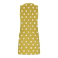 thumbnail image 7 of HAOTAGS Summer Dresses for Women 2026 Summer Polka Dot Women's Dress Casual Open - slit Yellow Size XL, 7 of 7