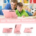 thumbnail image 2 of Rugged Kids Case for Samsung Galaxy Tab S9 11.0" 2023 / Tab S9 FE 10.9" 2023, Heavy Duty Shockproof 360°Swivel Ring Stand Handle Case Cover for Tab S9 / S9 FE, Rosegold, 2 of 8