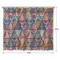 thumbnail image 5 of Blue Ethnic Triangle Pattern Shower Curtain 84"x72" ,Bathroom Decorative Shower Curtains Set with 12 Hooks,Modern Waterproof Washable Shower Curtain, 5 of 6