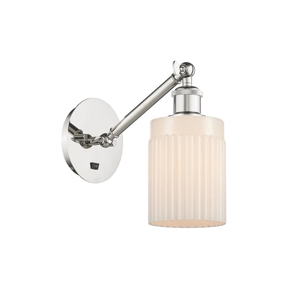 317-1W-PN-G341-LED-Innovations Lighting-Caledonia - 1 Light Wall Sconce In Industrial Style-11.38 Inches Tall and 5.3 Inches Wide Polished Nickel