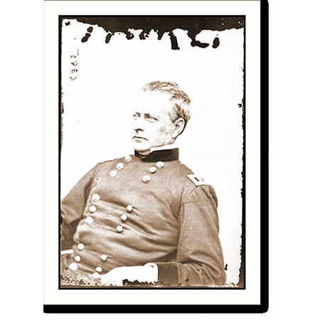 Historic Print, Portrait of Maj. Gen. Joseph Hooker officer of the Federal Army, 16" x 20"